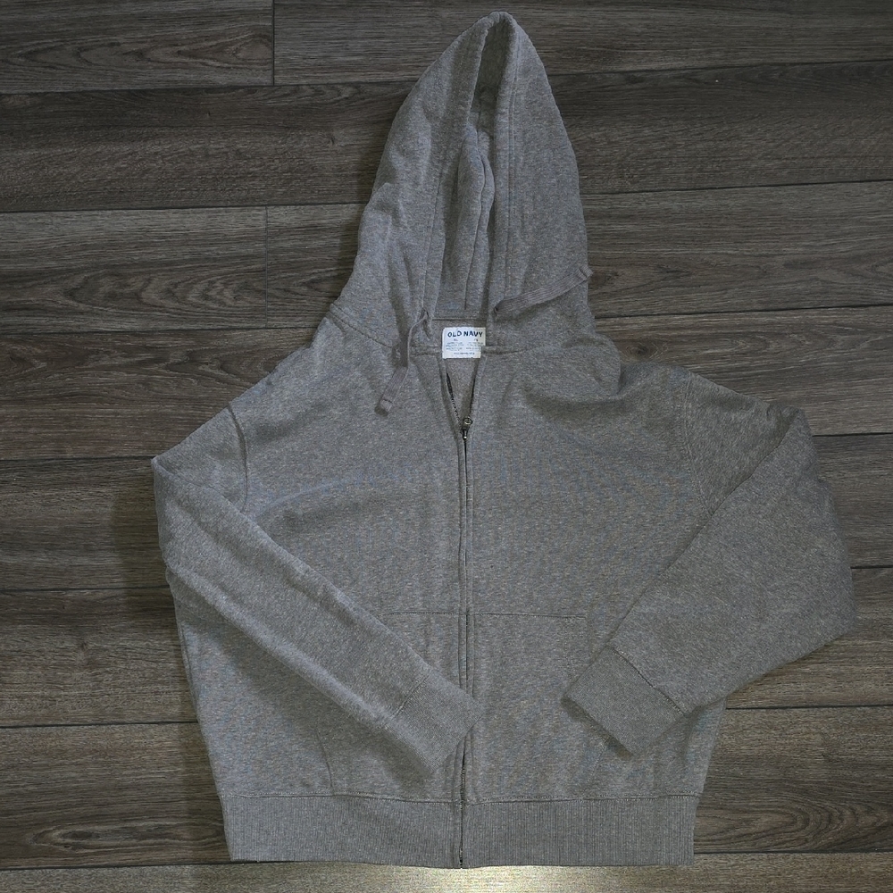Old Navy Heather Gray Zip-Up Hoodie
